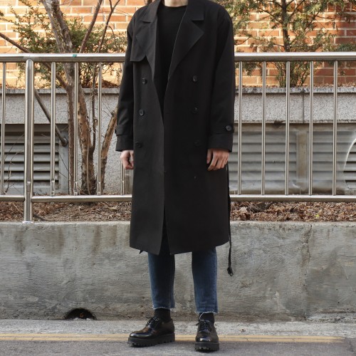 남자코트 오버핏 로브 정장 남자트렌치코트