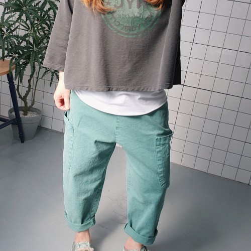 피그 시티 레터링 라운드 티셔츠
