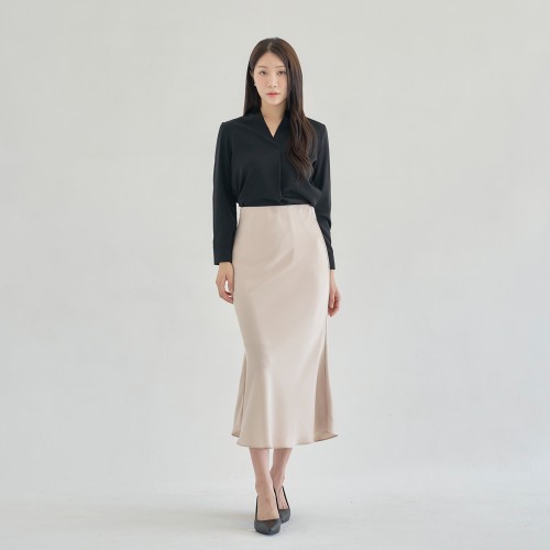 흰색 면접 흰블라우스 통통녀 하객룩 [셀디]