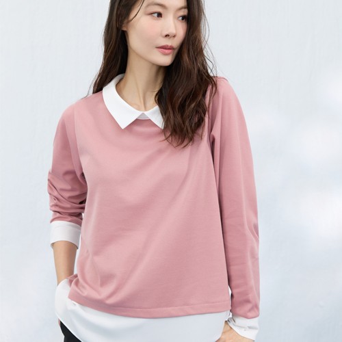 메시제이 러블리 블라우스 3종 스트라이프 레이어드 빅사이즈 30대 여성 결혼식하객룩 출근룩