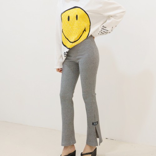 패치슬릿 잔골지 부츠컷 봄 레깅스팬츠 슬림핏