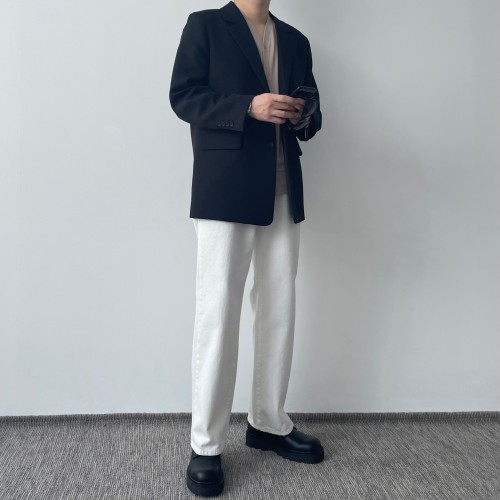 남자봄자켓 베이지 남자오버핏블레이저 남자마이