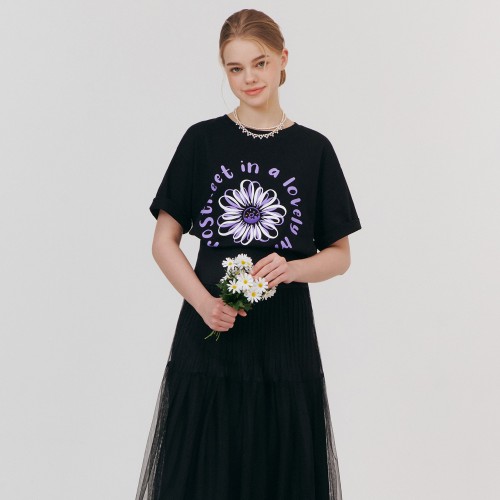 [제로스트릿][3컬러] 플라워 도넛 반팔 티셔츠 FLOWER DONUT SHORT SLEEVE T-SHIRT