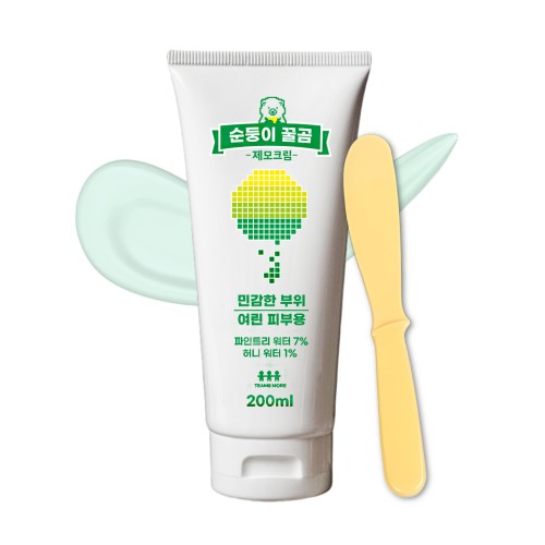 올리브영 팀스모어 순둥이 꿀곰 제모크림 200ml 브라질리언 왁싱크림 겨드랑이 왁싱