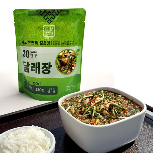 30년전통 통영 달래장 봄반찬 국내산달래 수제 만능양념 330g 2개 1개 4개