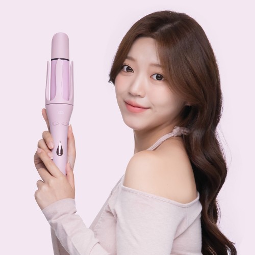 오아 오토 고데기 자동 회전 봉고데기 웨이브 아이롱 롤링 고대기 퍼플
