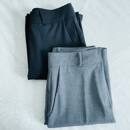 여성 봄 여름 버뮤다 5부 일자 정장 반바지 슬랙스 팬츠 그레이 블랙
