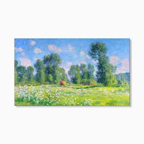 모네 지베르니 봄의효과 120 x 70cm 대형 캔버스 명화 액자 풍경화 그림 거실벽 인테리어