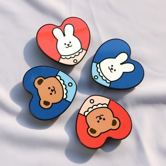요즘 대세 커플템 추천, 거울 보는 중 케이스 하트톡 세트로 감성 충전하기
