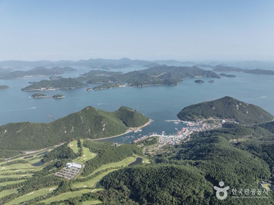 미륵산 전경